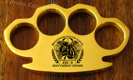 Engraved Brass Knuckles